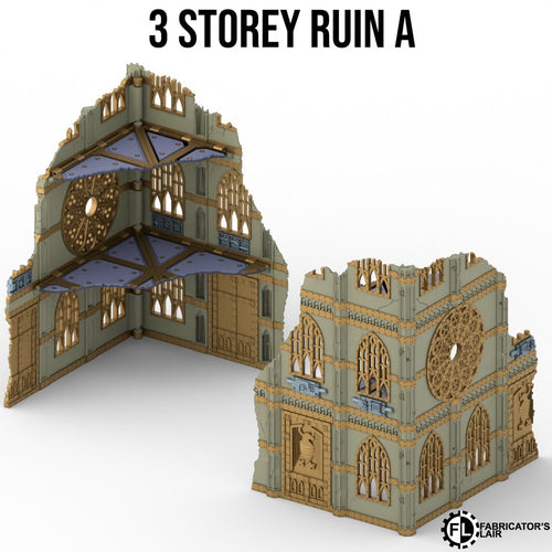 Compatible Warhammer 40K 11th terrain set: full foldable gothic table (26 pieces)