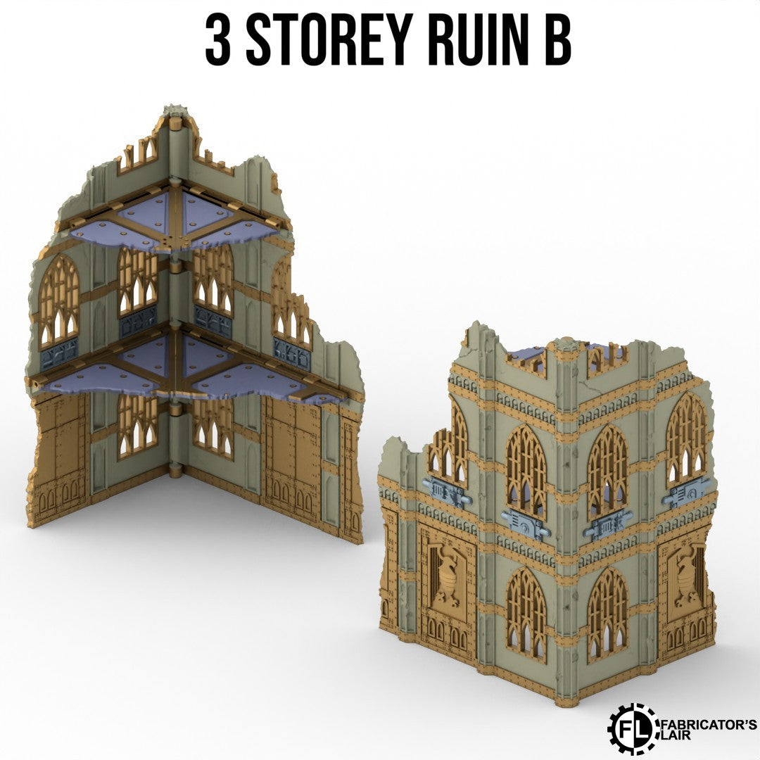 Compatible Warhammer 40K 11th terrain set: full foldable gothic table (26 pieces)