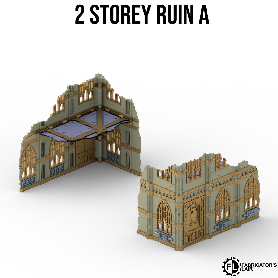 Compatible Warhammer 40K 11th terrain set: full foldable gothic table (26 pieces)