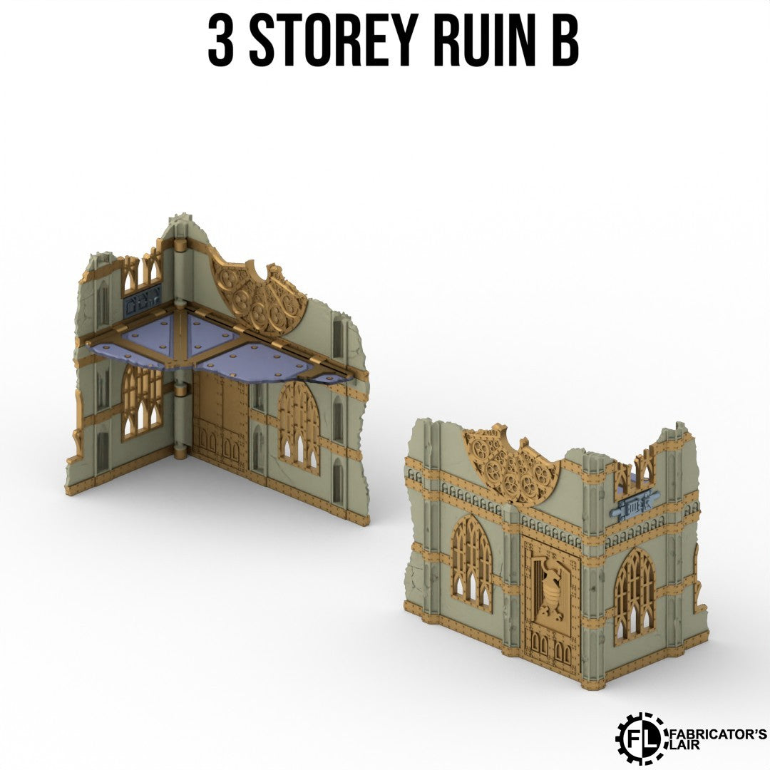 Compatible Warhammer 40K 11th terrain set: full foldable gothic table (26 pieces)