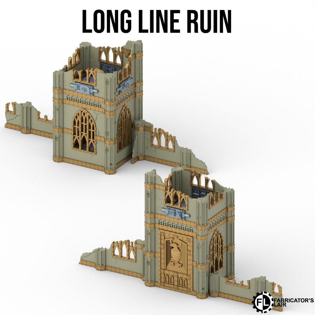 Compatible Warhammer 40K 11th terrain set: full foldable gothic table (26 pieces)