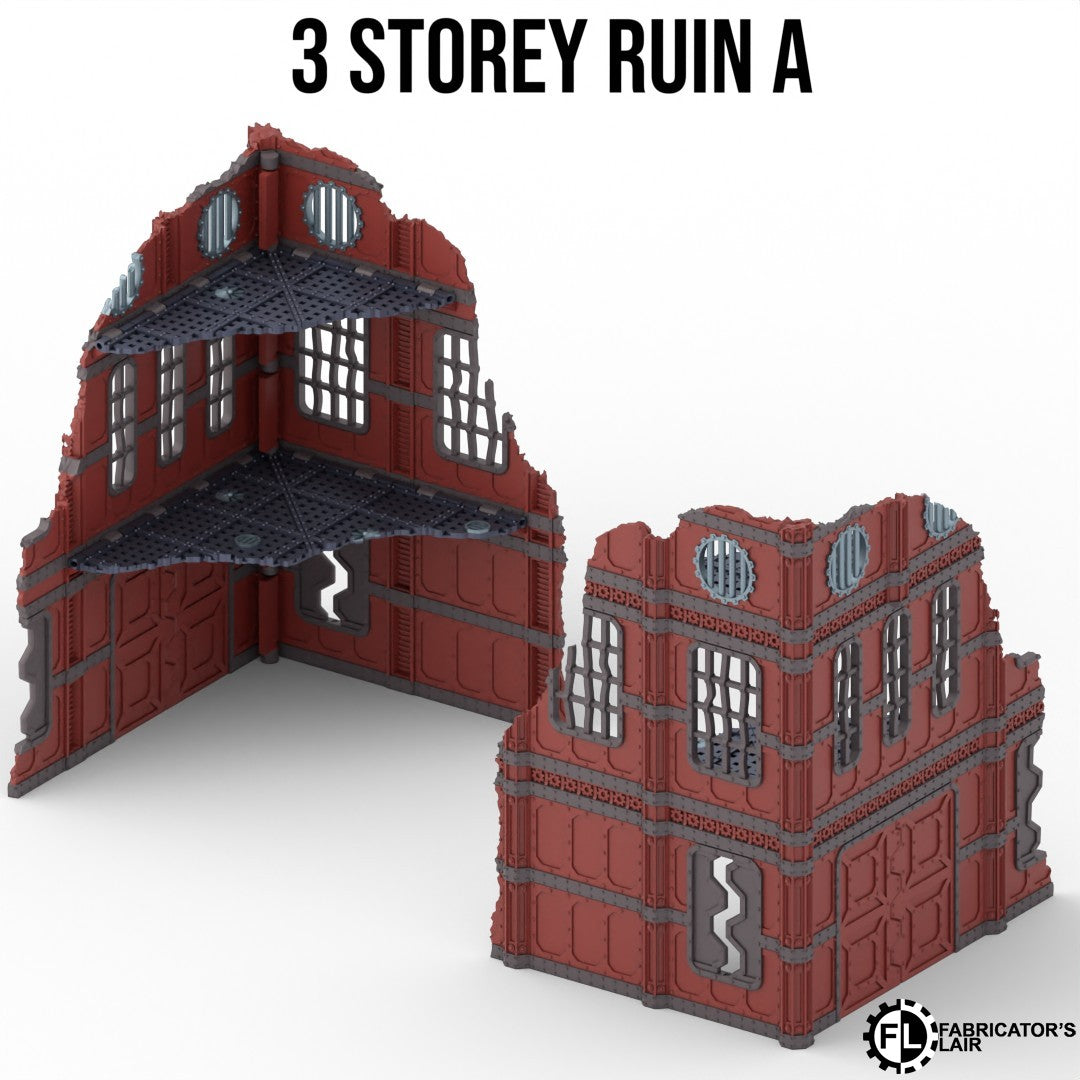 Industrial Foldable Terrain Set - Full Table Kit Optimized for 40K 11th Edition