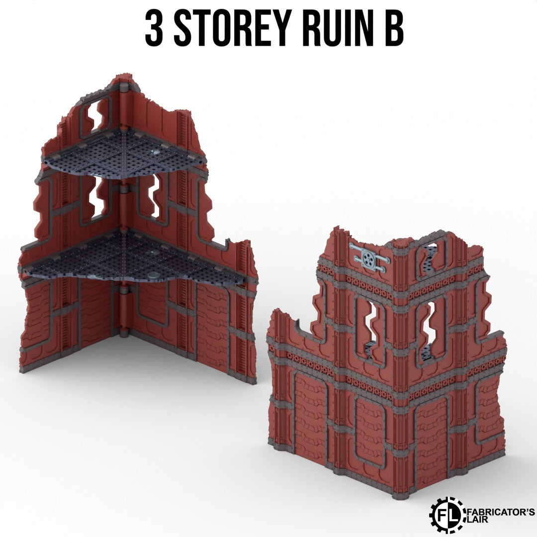 Industrial Foldable Terrain Set - Full Table Kit Optimized for 40K 11th Edition